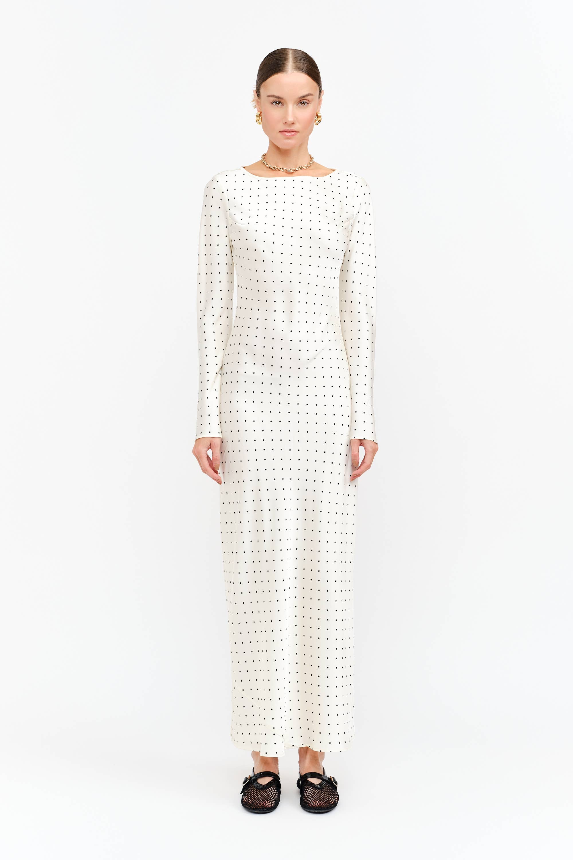 Georgie Cream Dot Dress