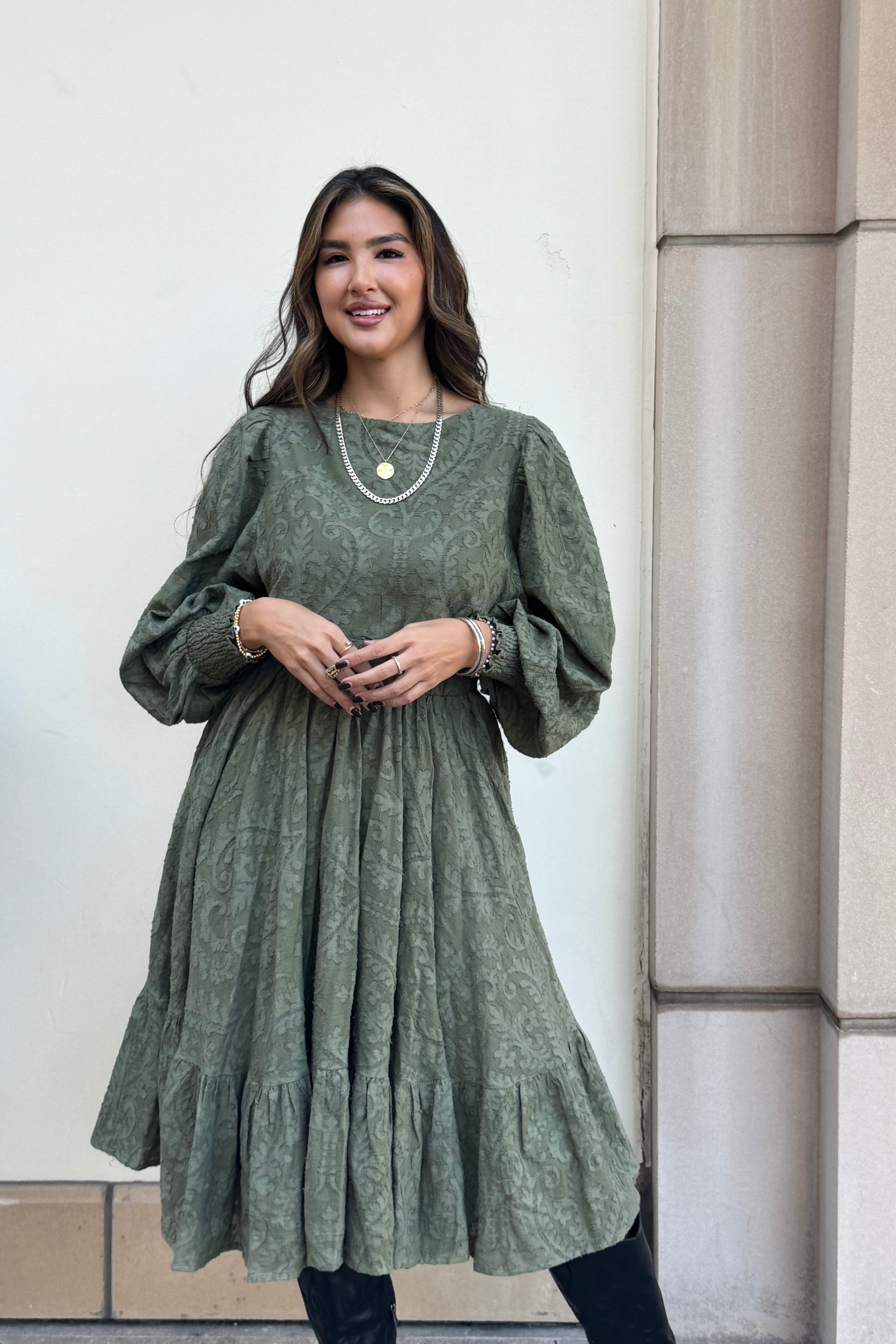 Nadia Dress - Moss