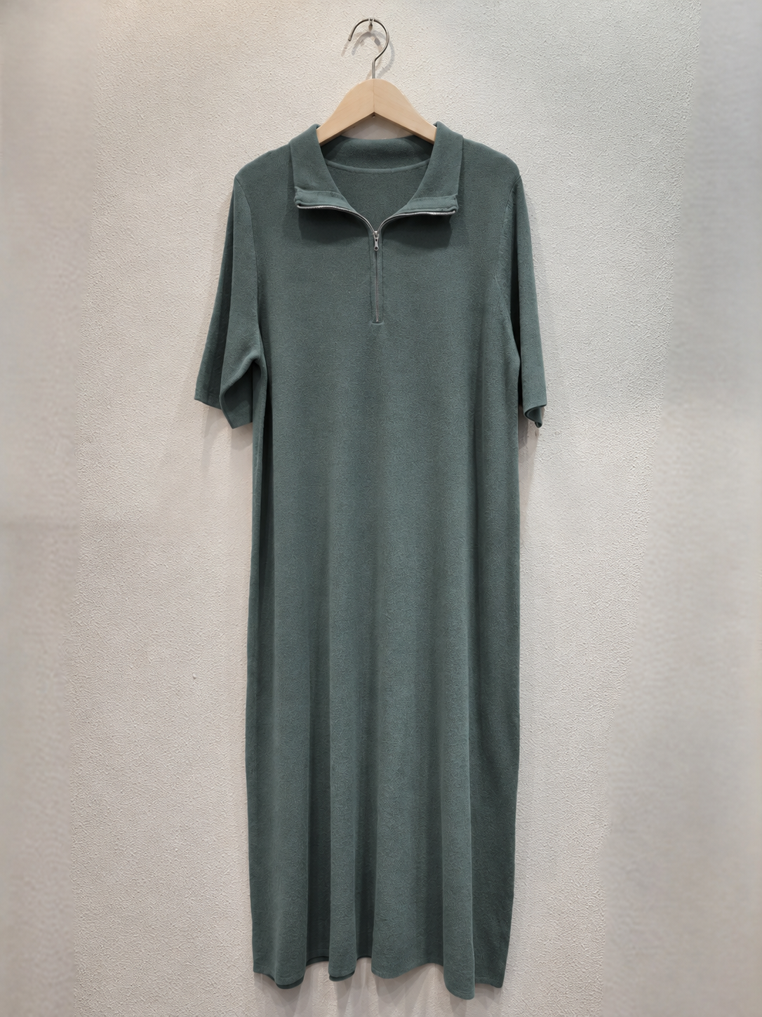 Paola Zip Dress - Eucalyptus