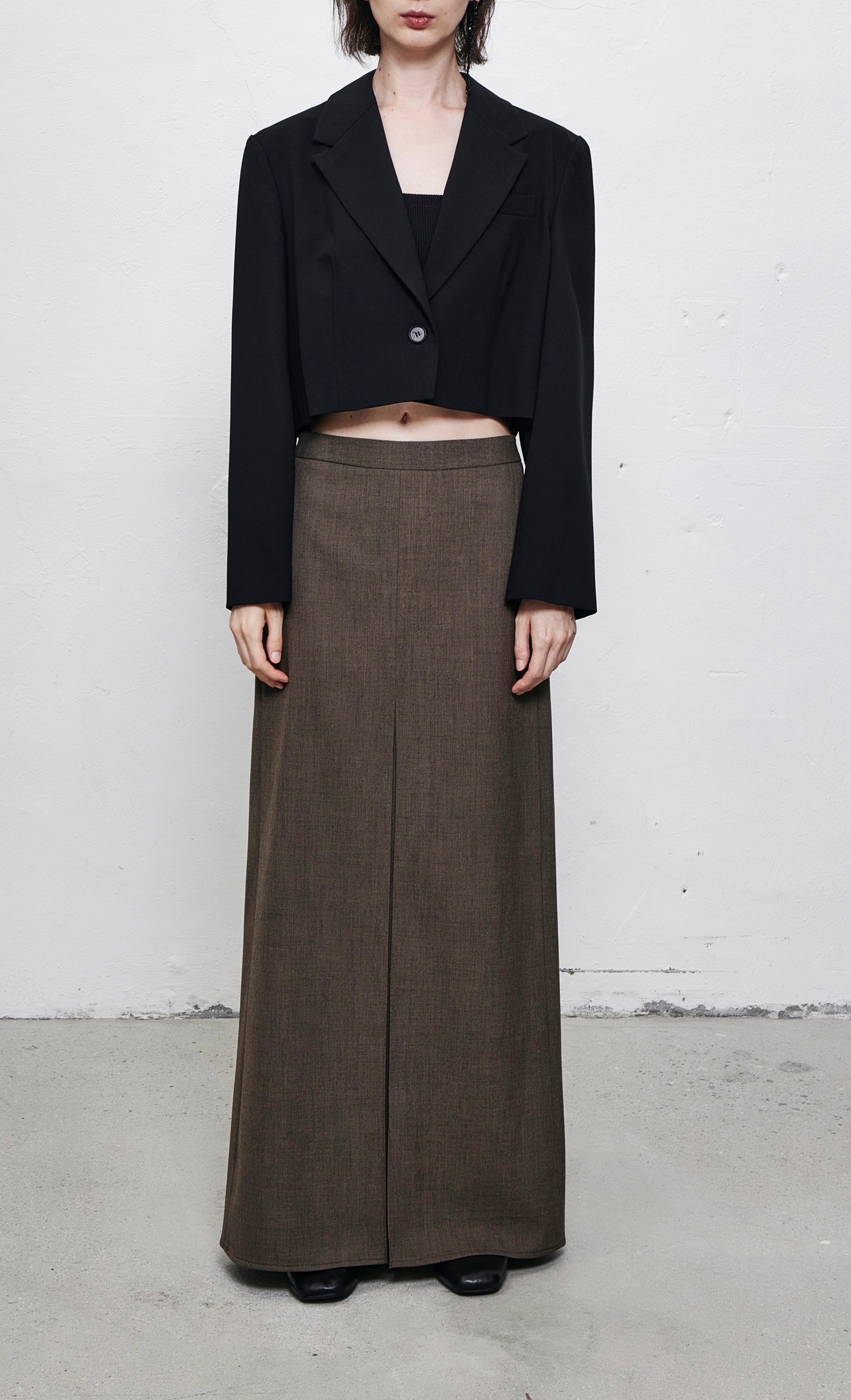 Divided Maxi Skirt Khaki