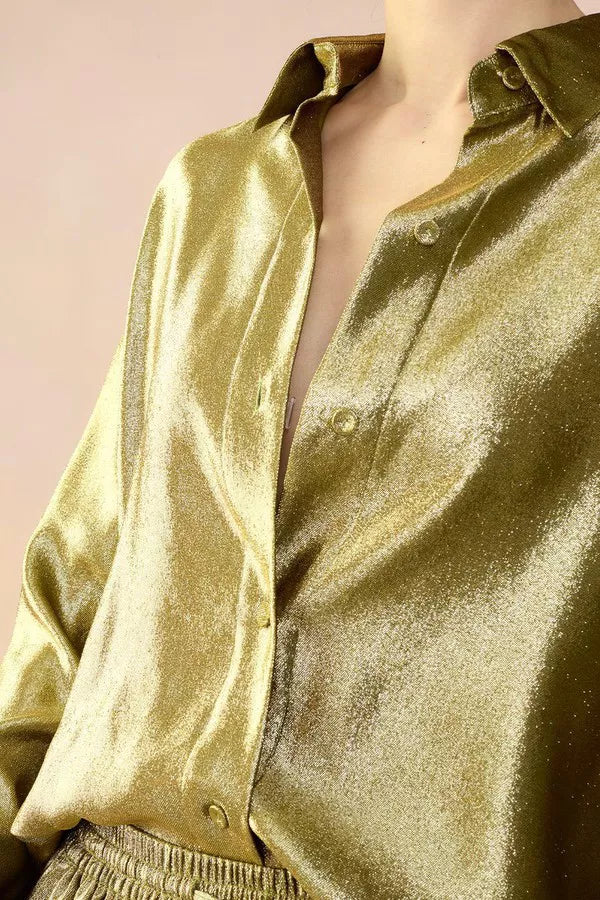 Liquid Gold Lame Shirt