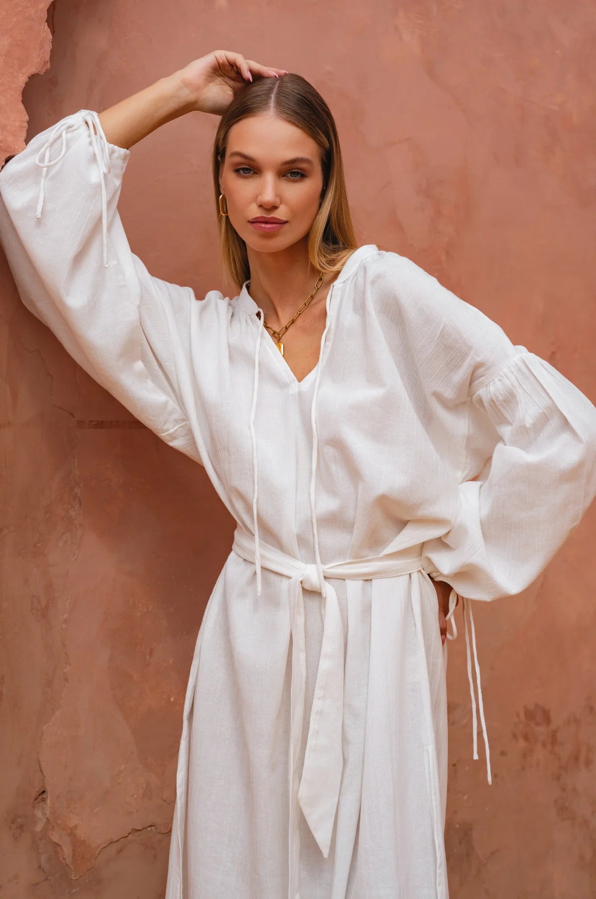Denise Kimono Dress  - Ivory