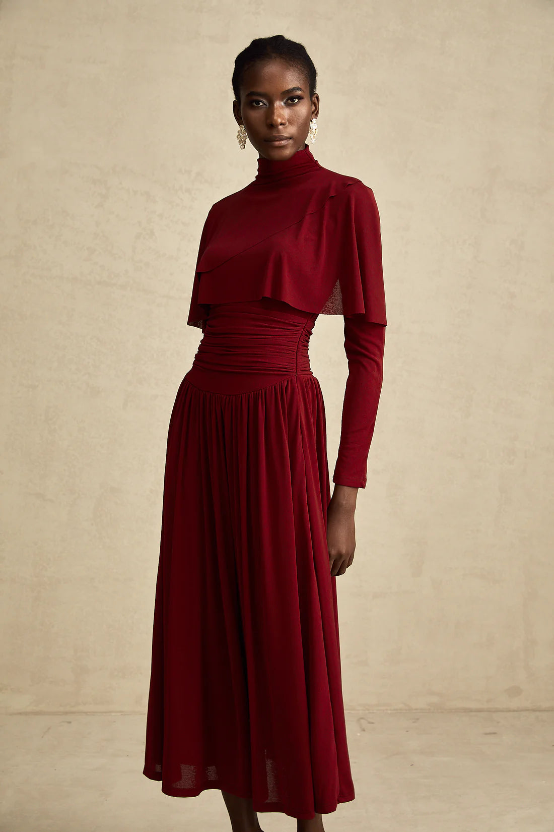 Camille Red Flap Dress