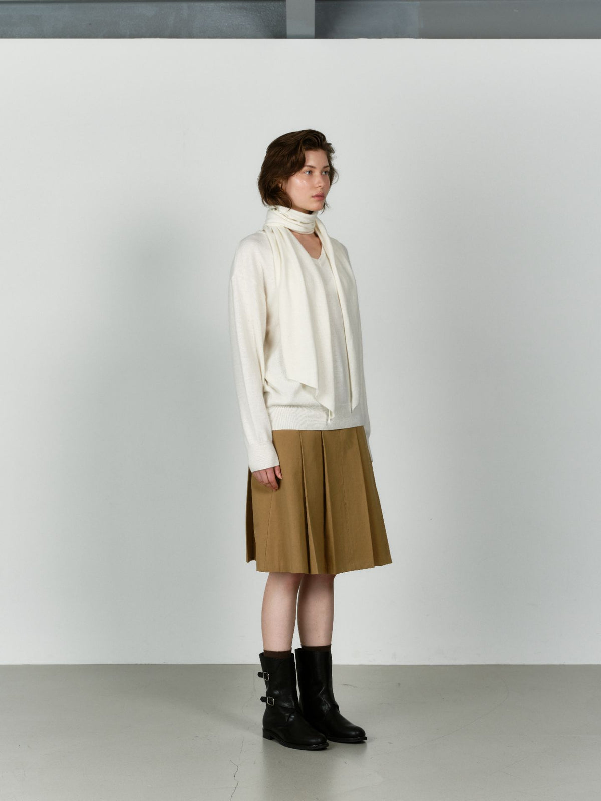 Ellis Pleated Skirt - Camel