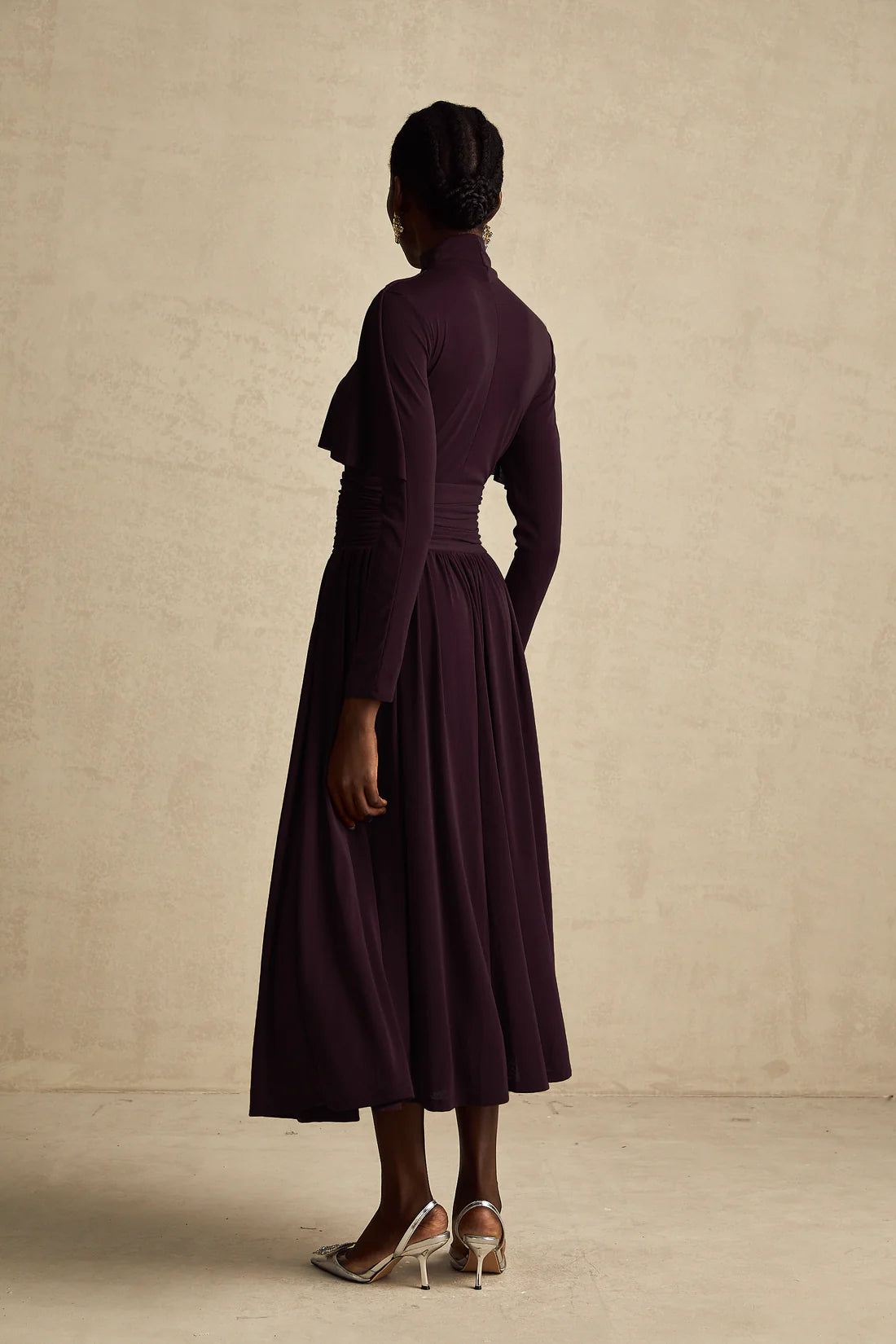 Camille Flap Dress Eggplant
