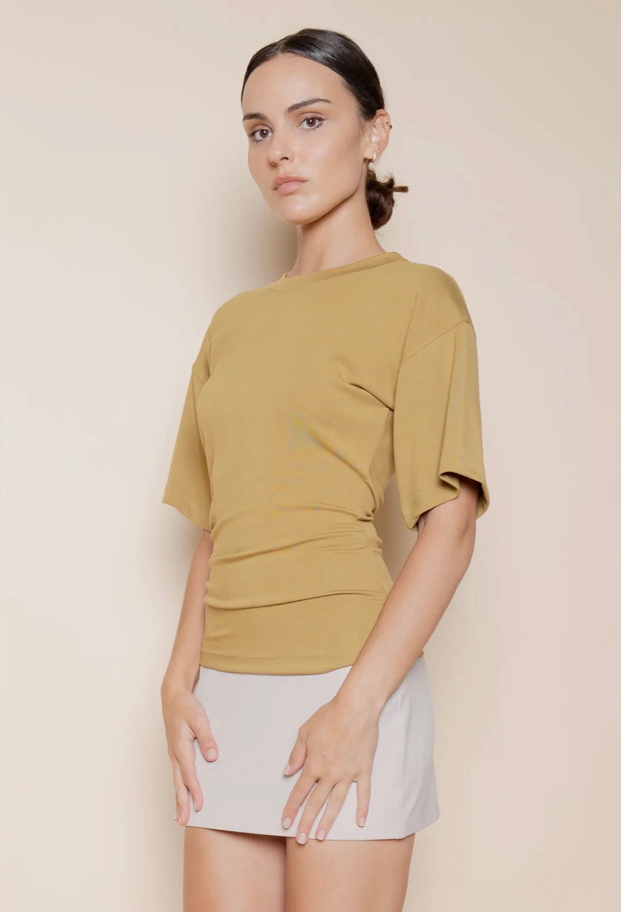 Everyday Ruched Tee - multi