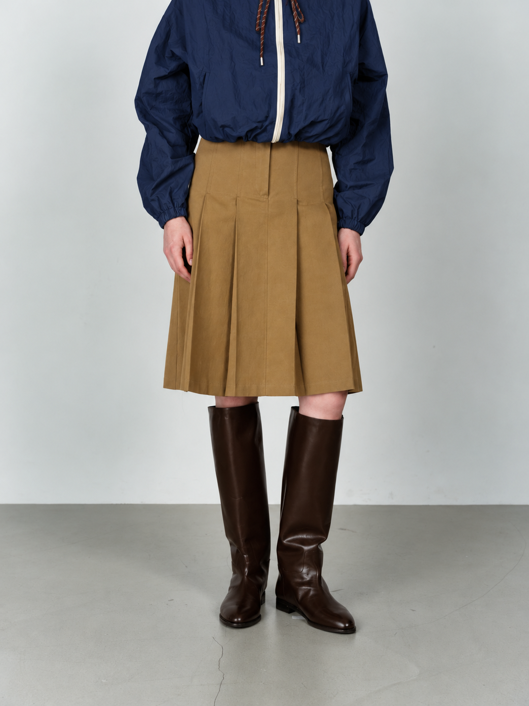 Ellis Pleated Skirt - Camel