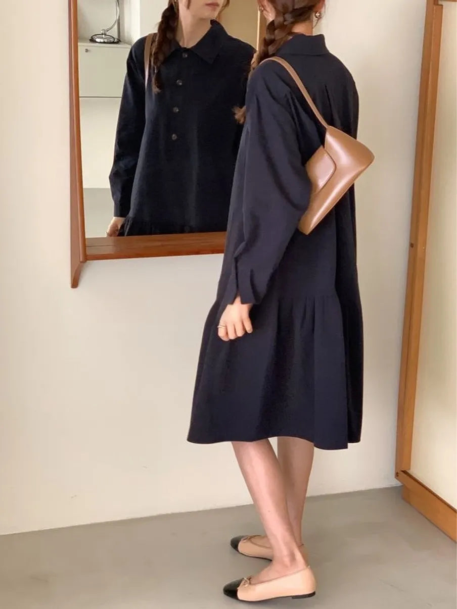 Marlow Shirtdress - Navy