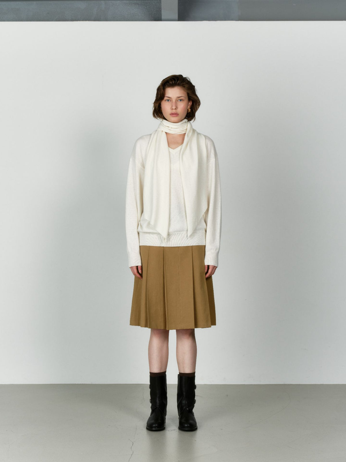 Ellis Pleated Skirt - Camel
