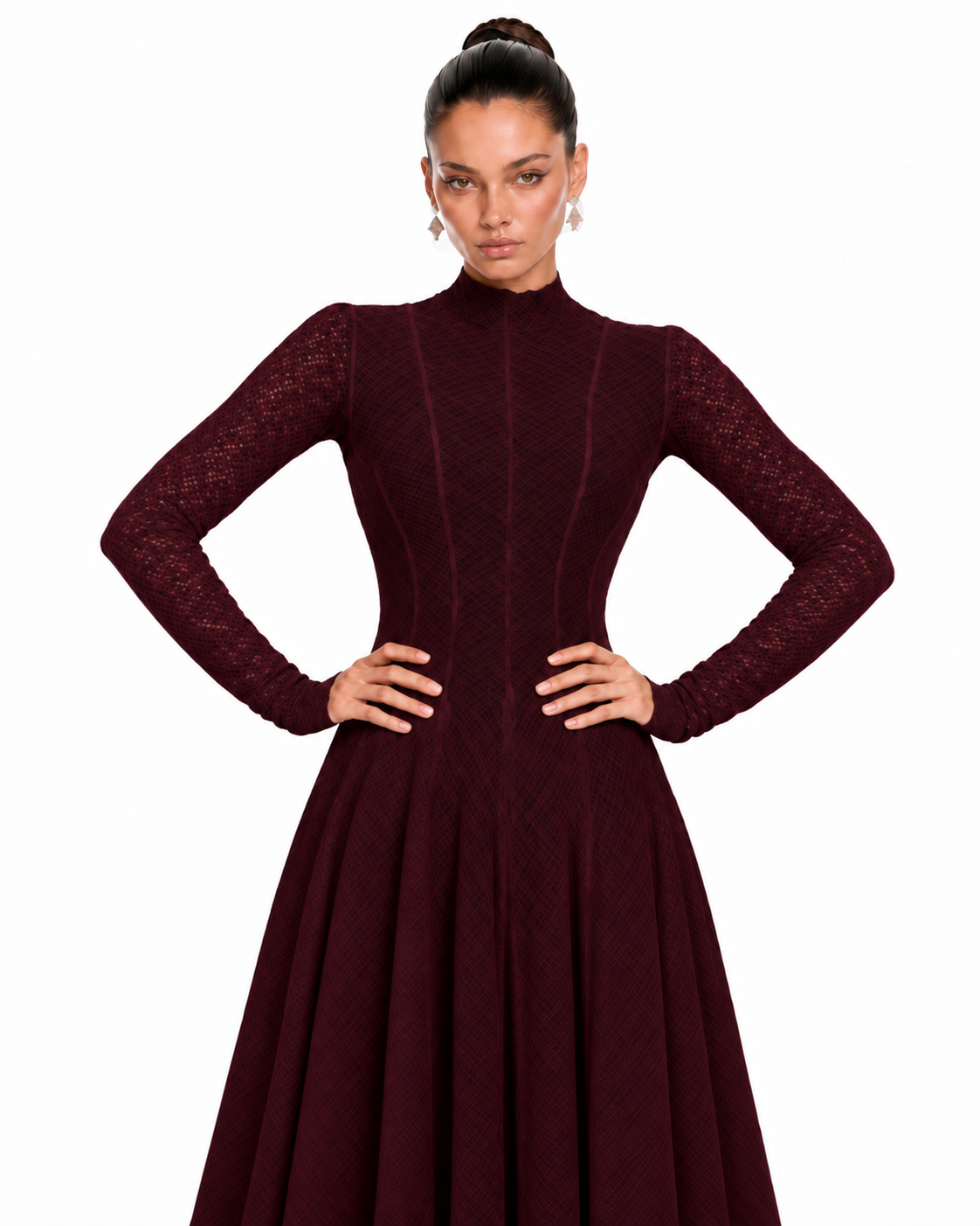 Bella Dress Burgundy
