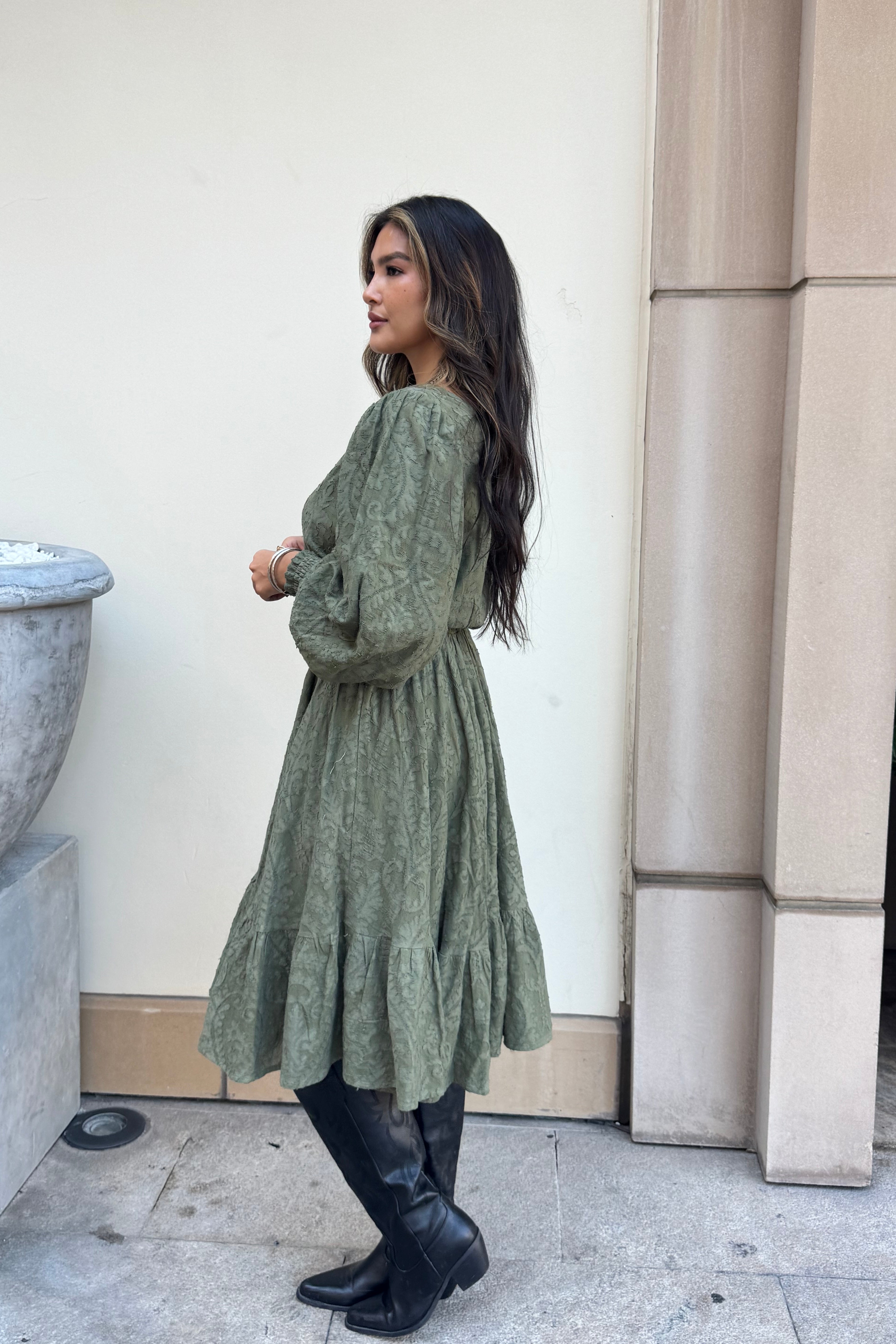 Nadia Dress - Moss