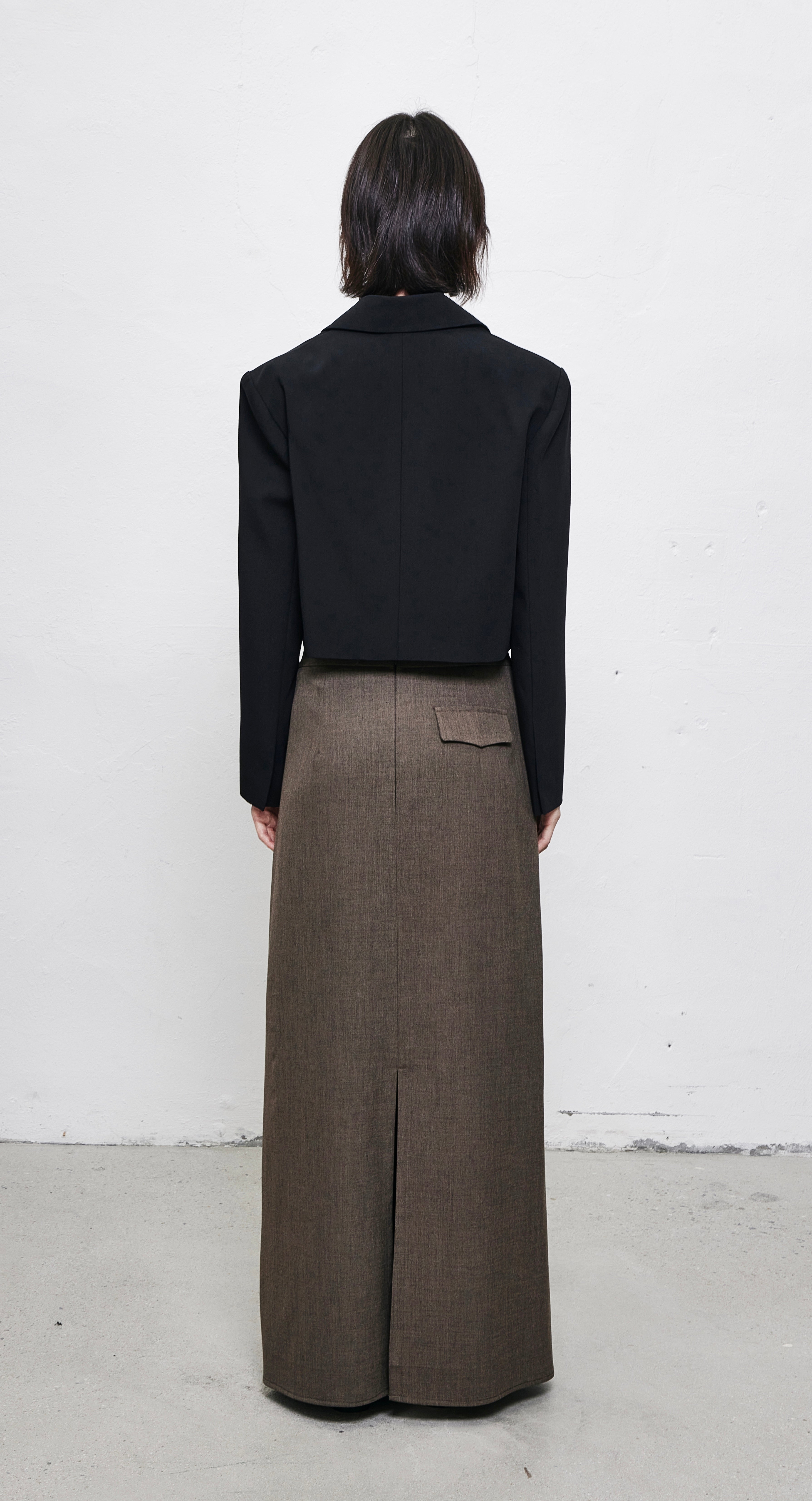 Divided Maxi Skirt Khaki