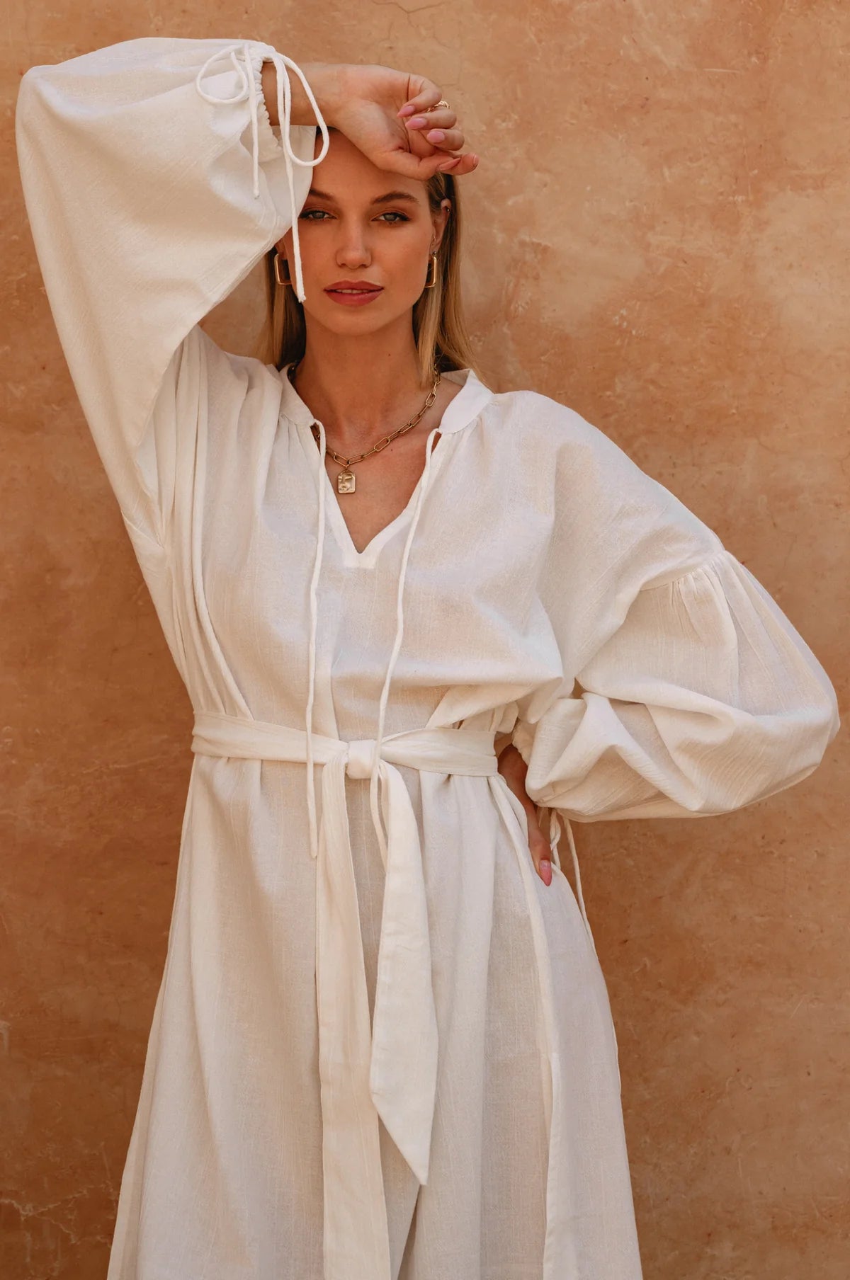 Denise Kimono Dress  - Ivory