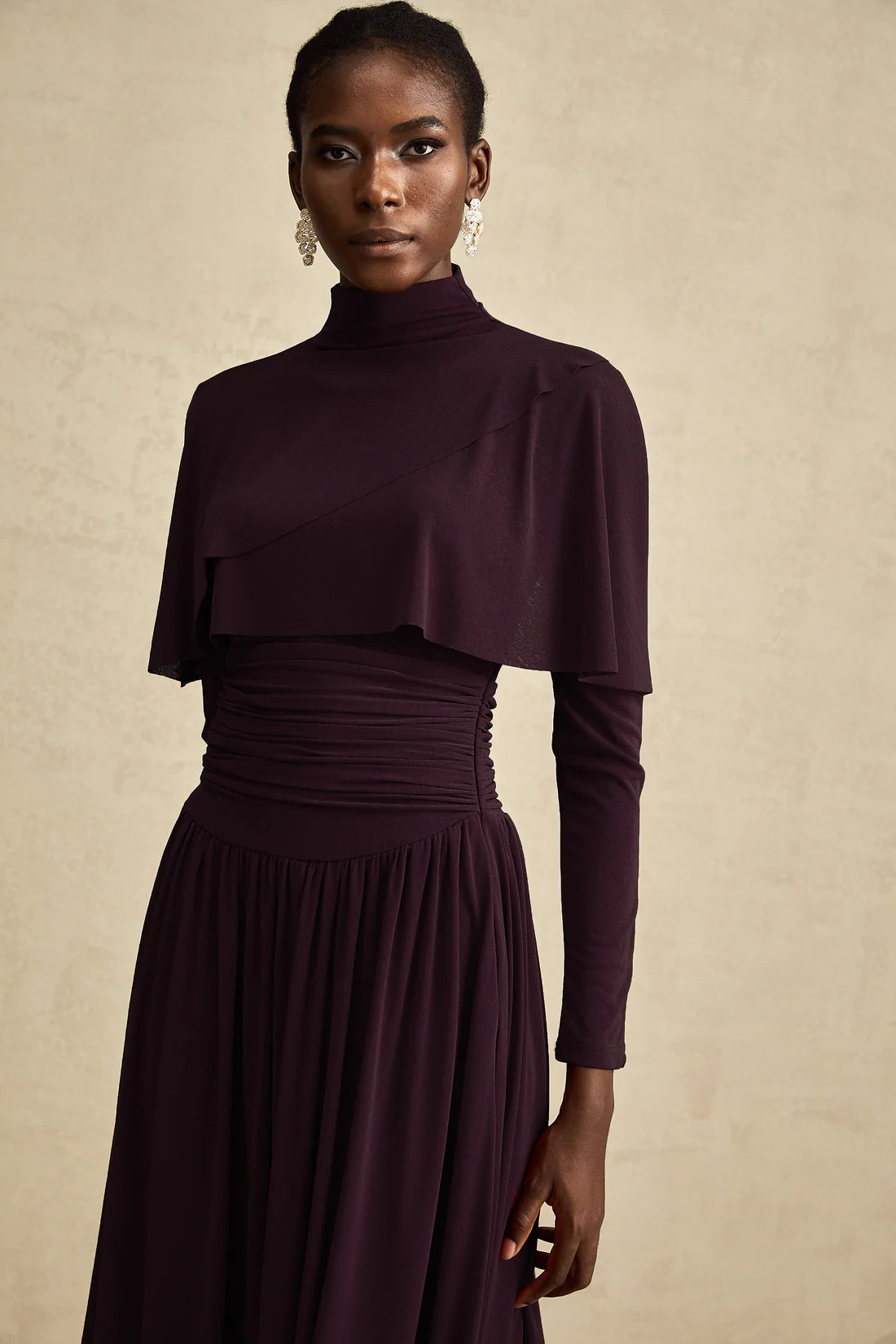 Camille Flap Dress Eggplant