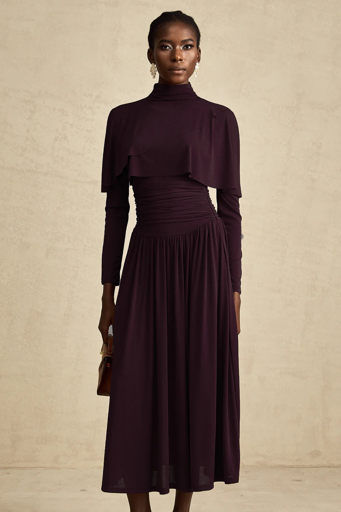 Camille Flap Dress Eggplant