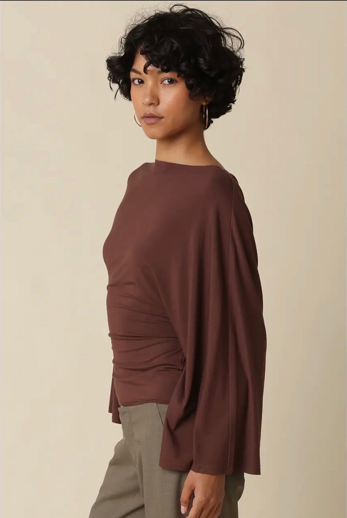 Allyson Back-Tie Dolman Sleeve Top - Multi