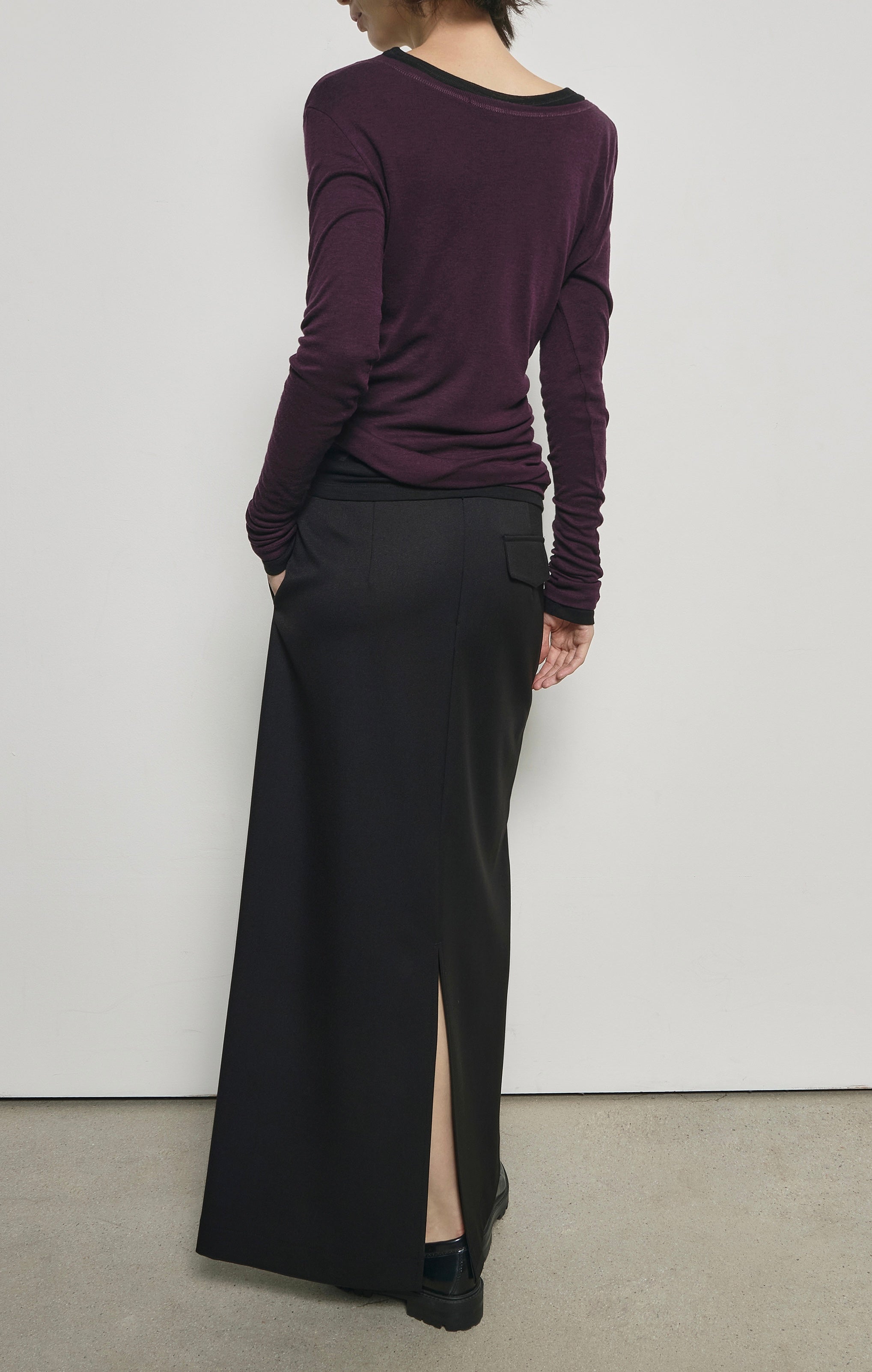 Divided Maxi Skirt Black