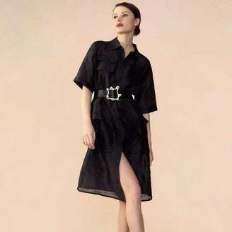Lisbon Silk Shirt Dress