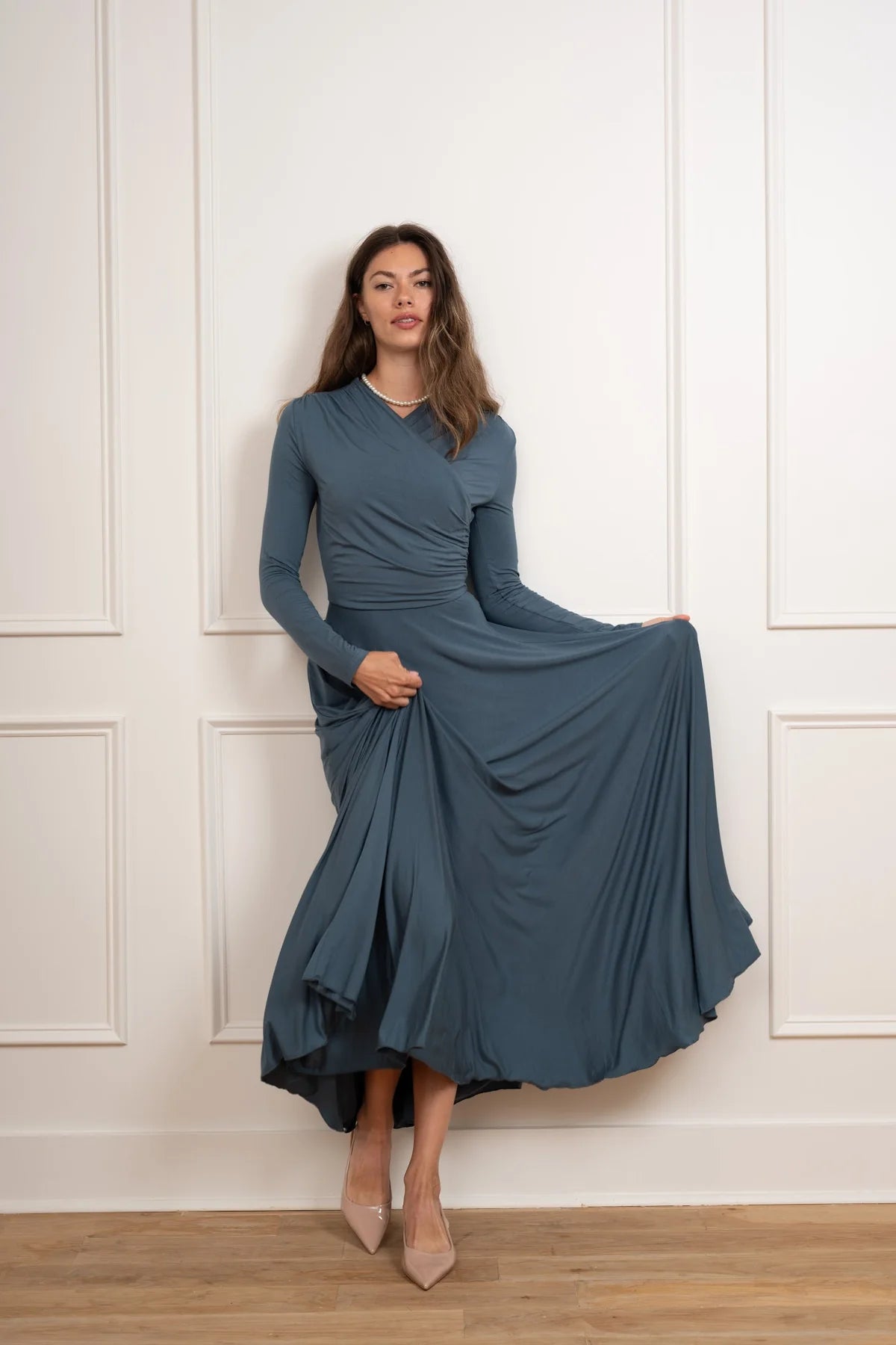 Lilia Wrap Dress - Teal