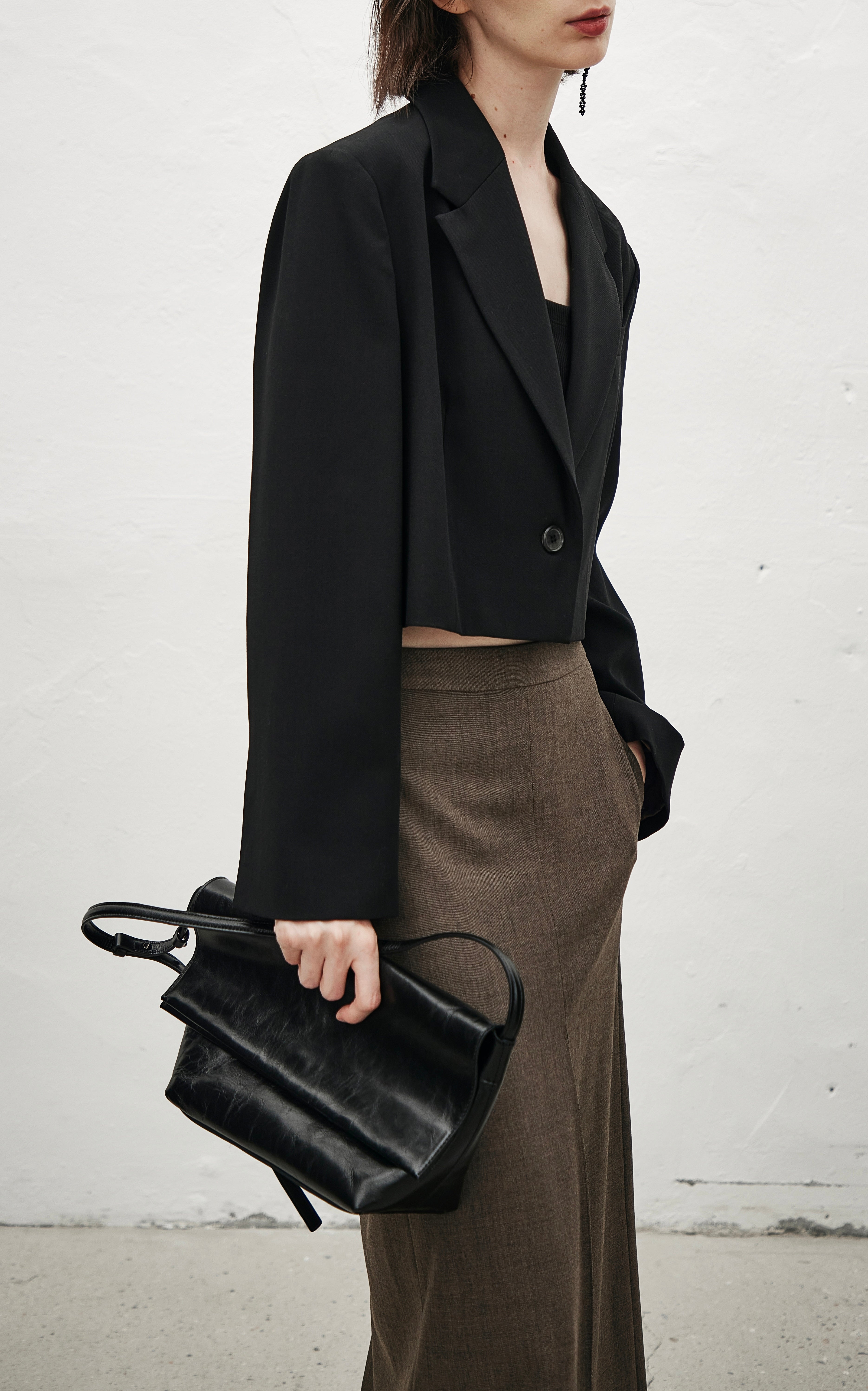 Divided Maxi Skirt Khaki