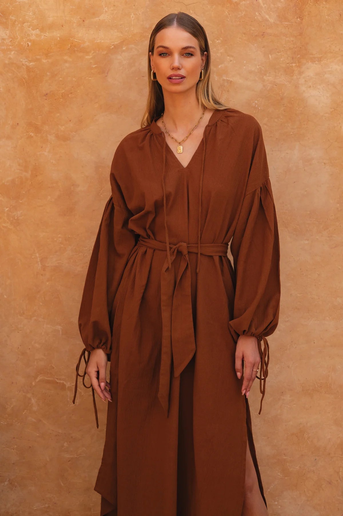 Denise Kimono Dress -  Cinnamon