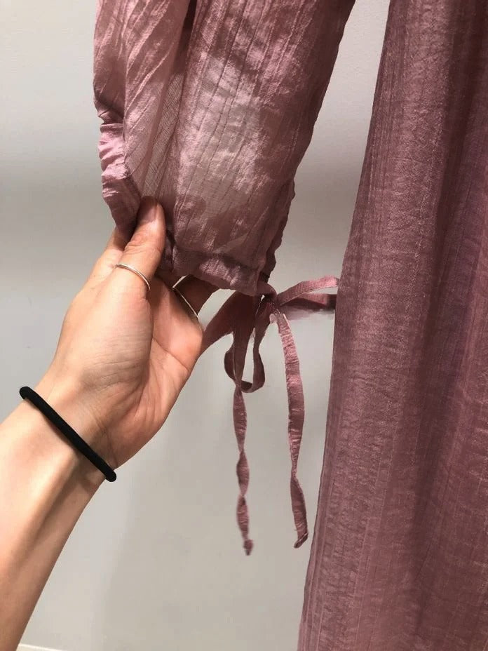 Lace Sleeper Dress Dusty Rose
