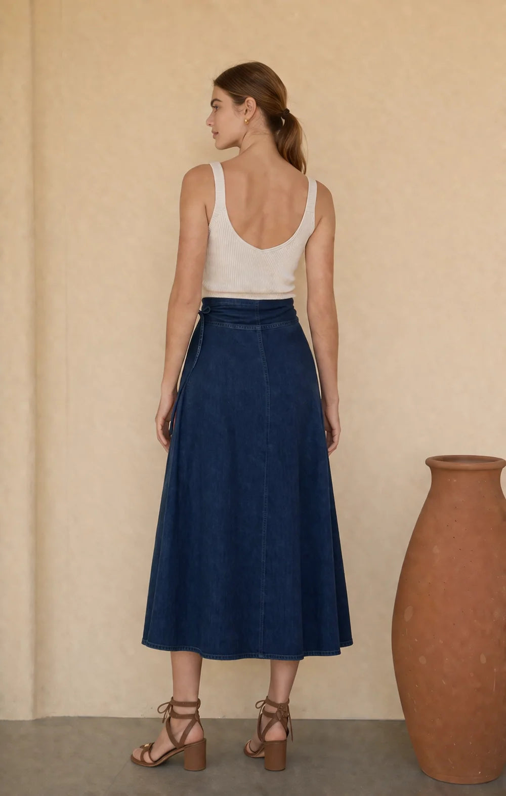 Milan Denim wrap Skirt