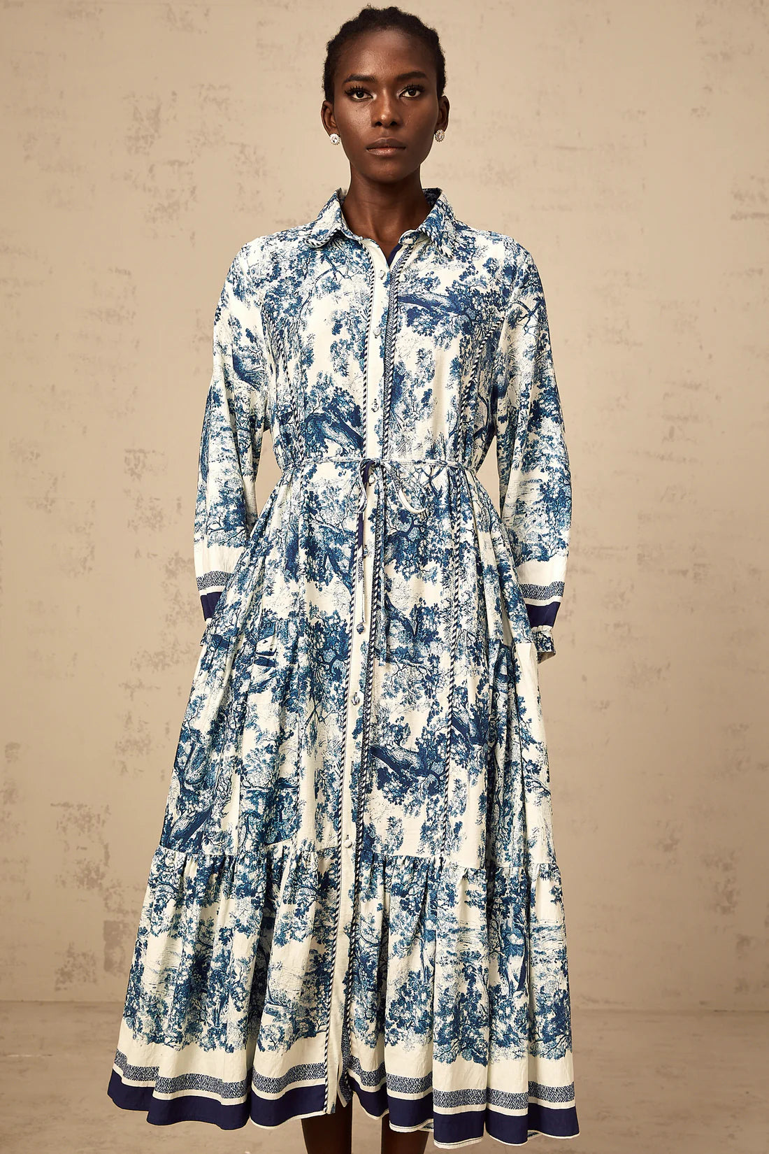 Adélaïde blue midi dress