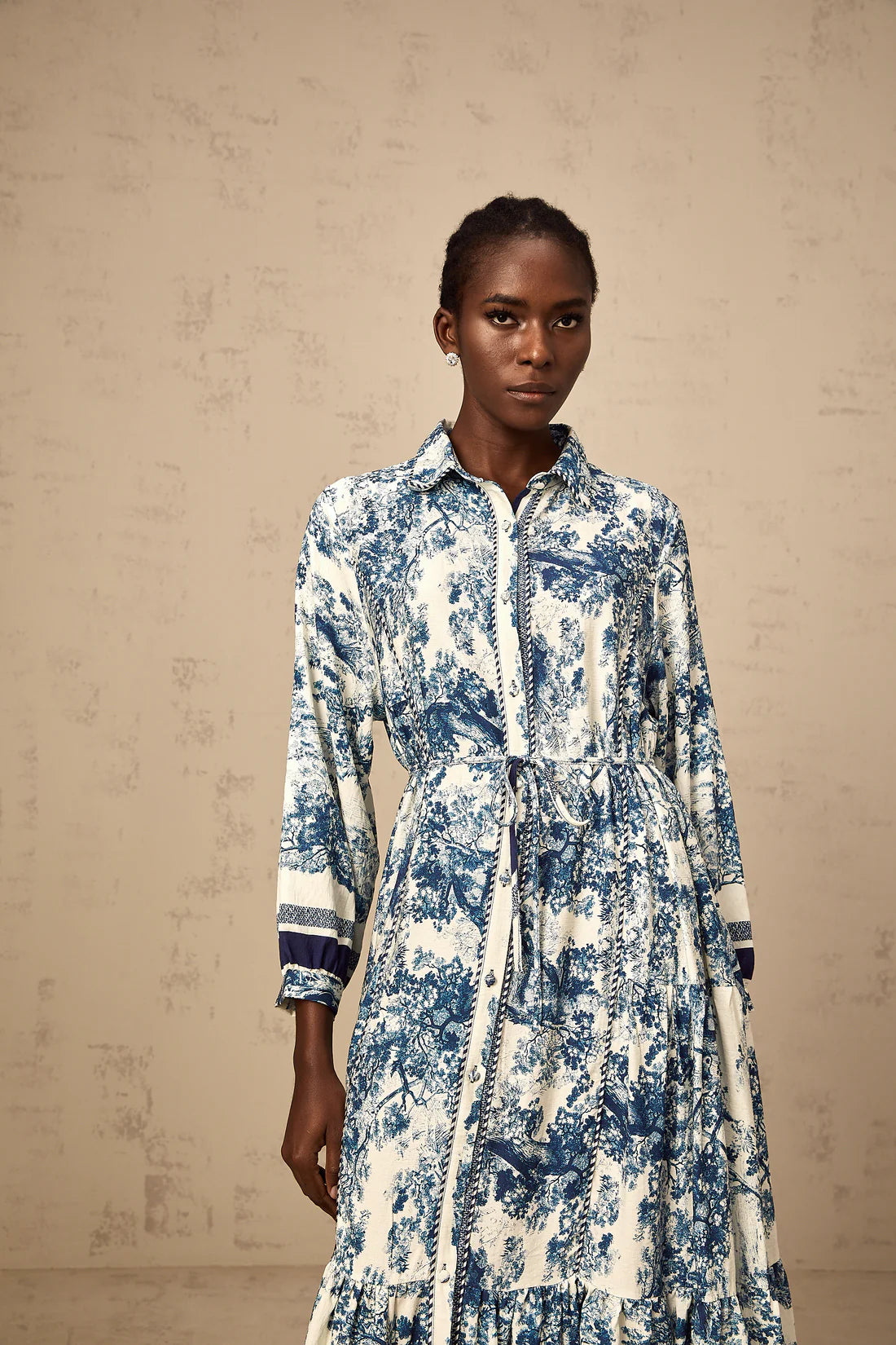Adélaïde blue midi dress