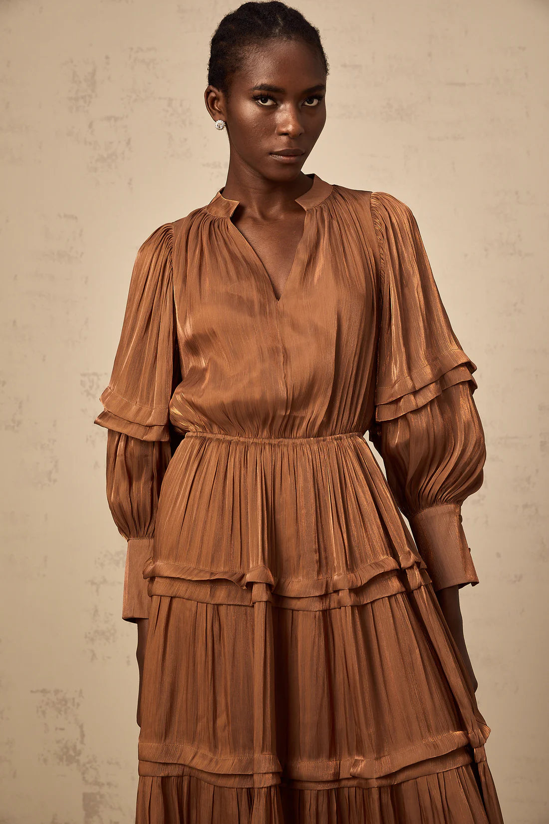 Emma Ruffled Trim Dress