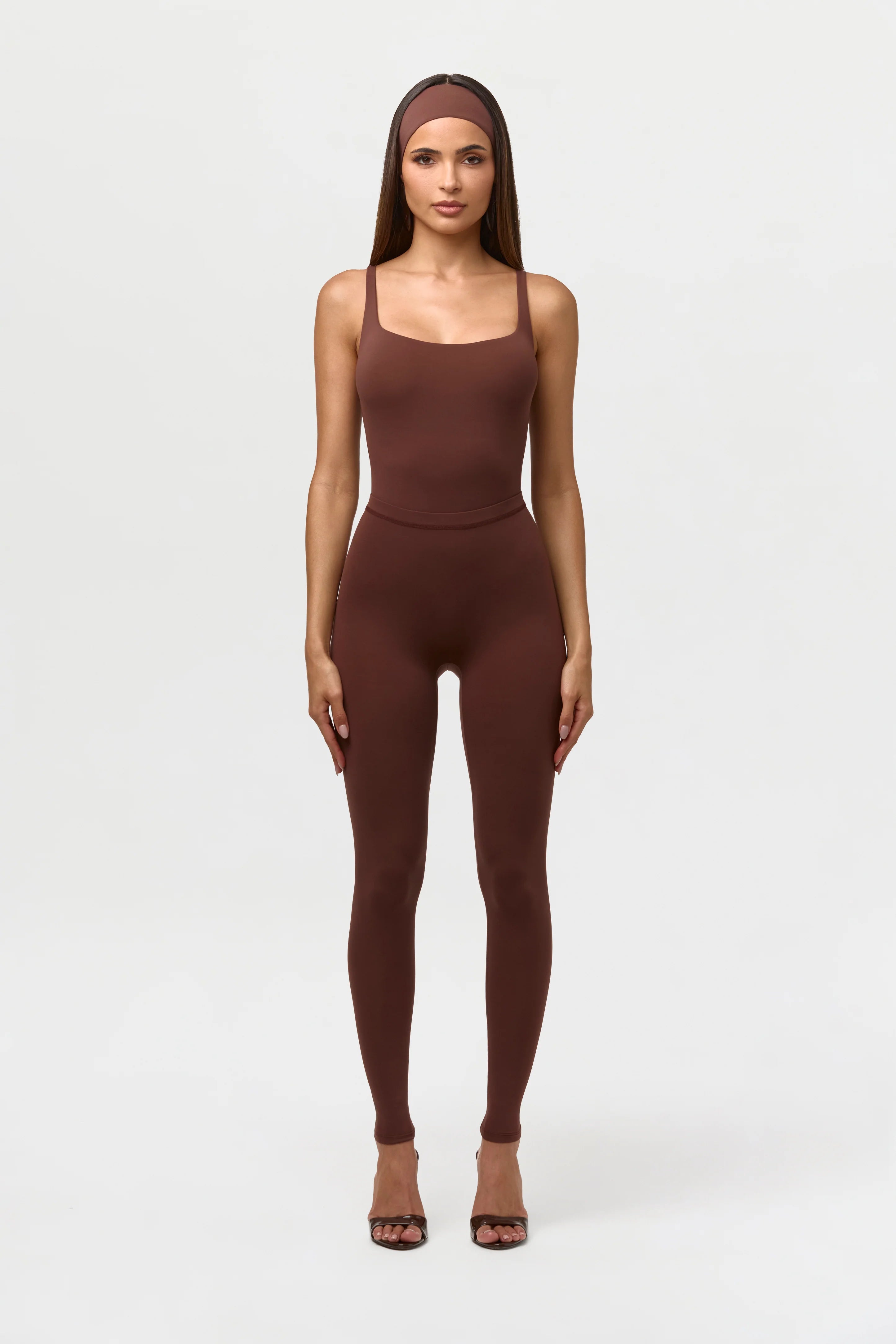 Naked High Waist Leggings - Chocolate