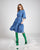 Bubble sleeve dress - blue