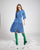 Bubble sleeve dress - blue