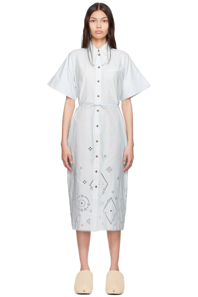 Broderie Angalaise Midi Dress