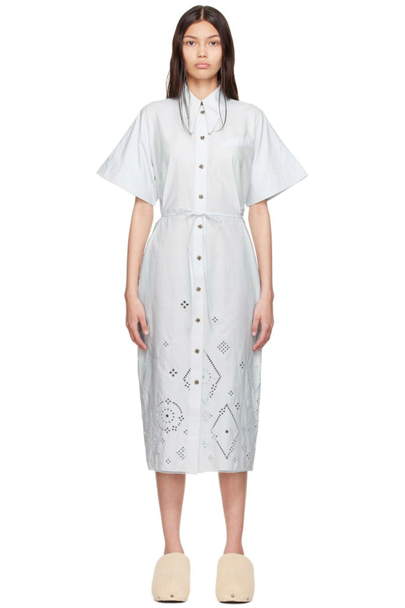 Broderie Angalaise Midi Dress