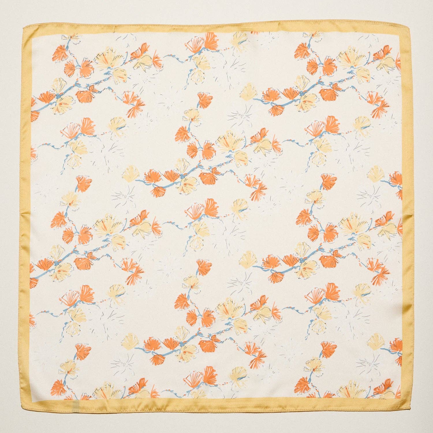 Delicate Floral Square Scarf
