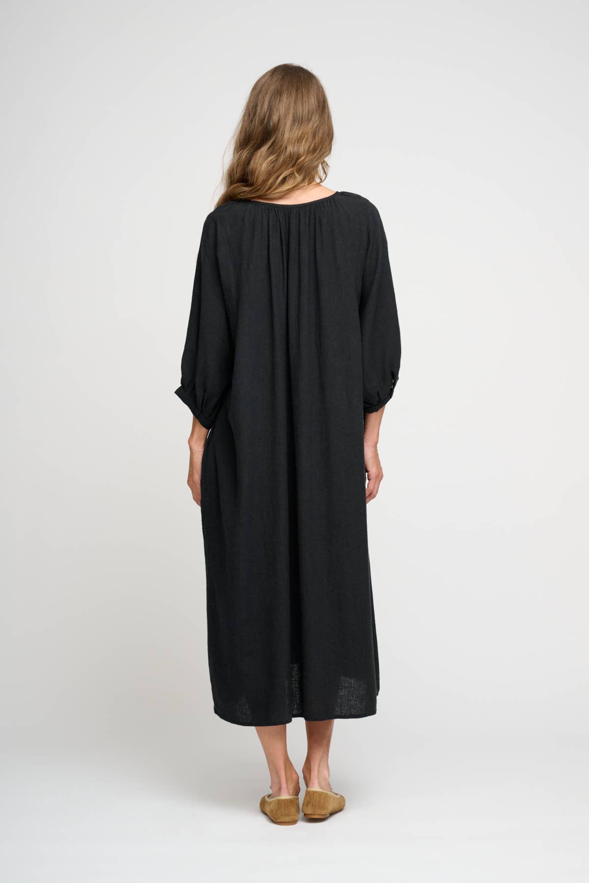May Linen Shirtdress -  Moonless night