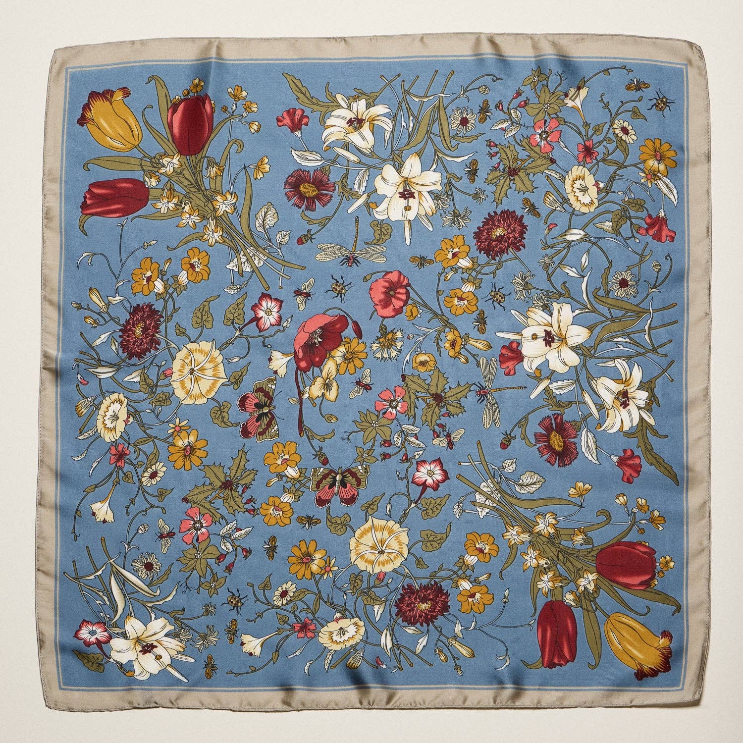 Vintage Botanical Square Scarf