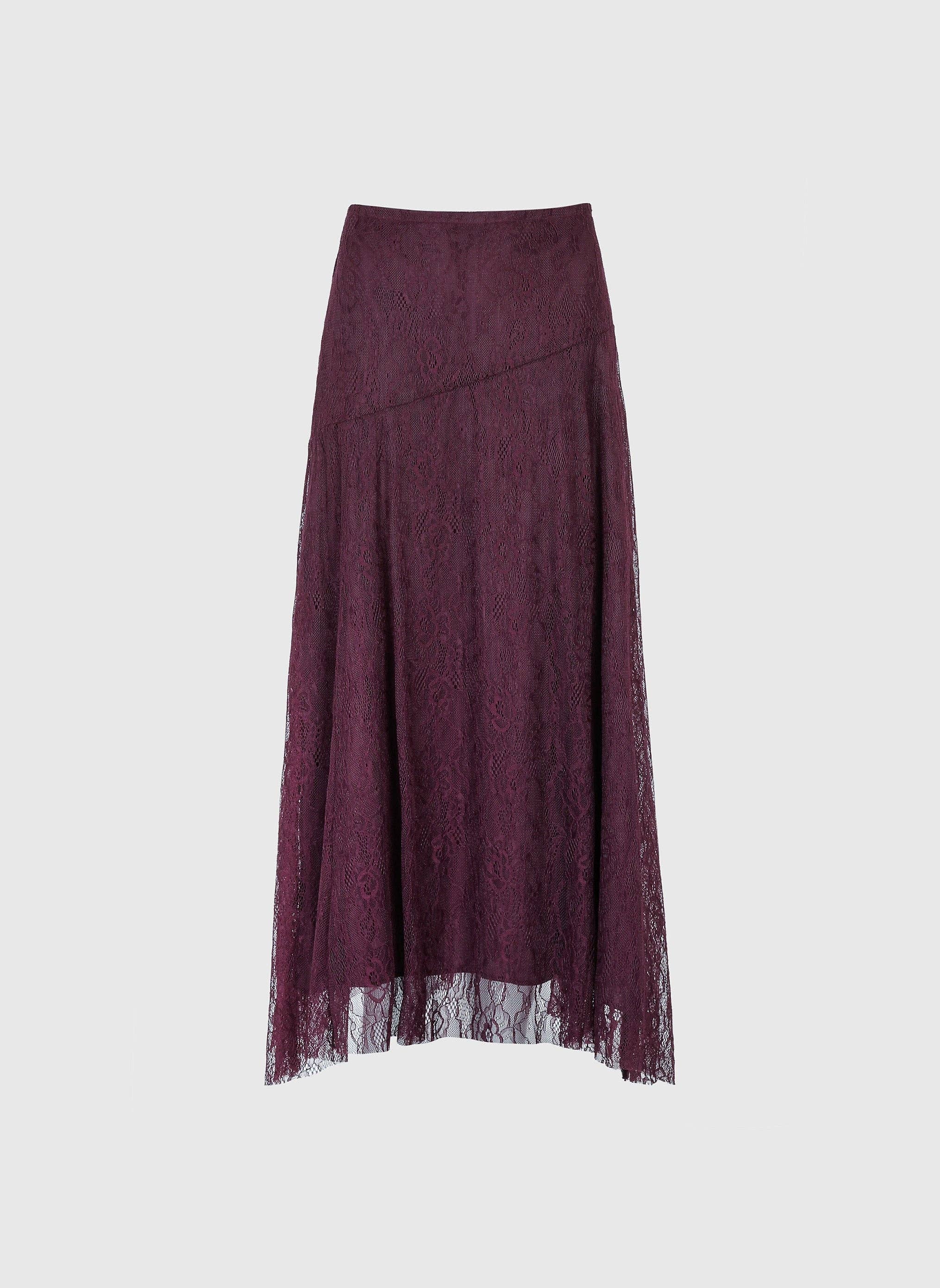 Juney Midi Skirt - Plum