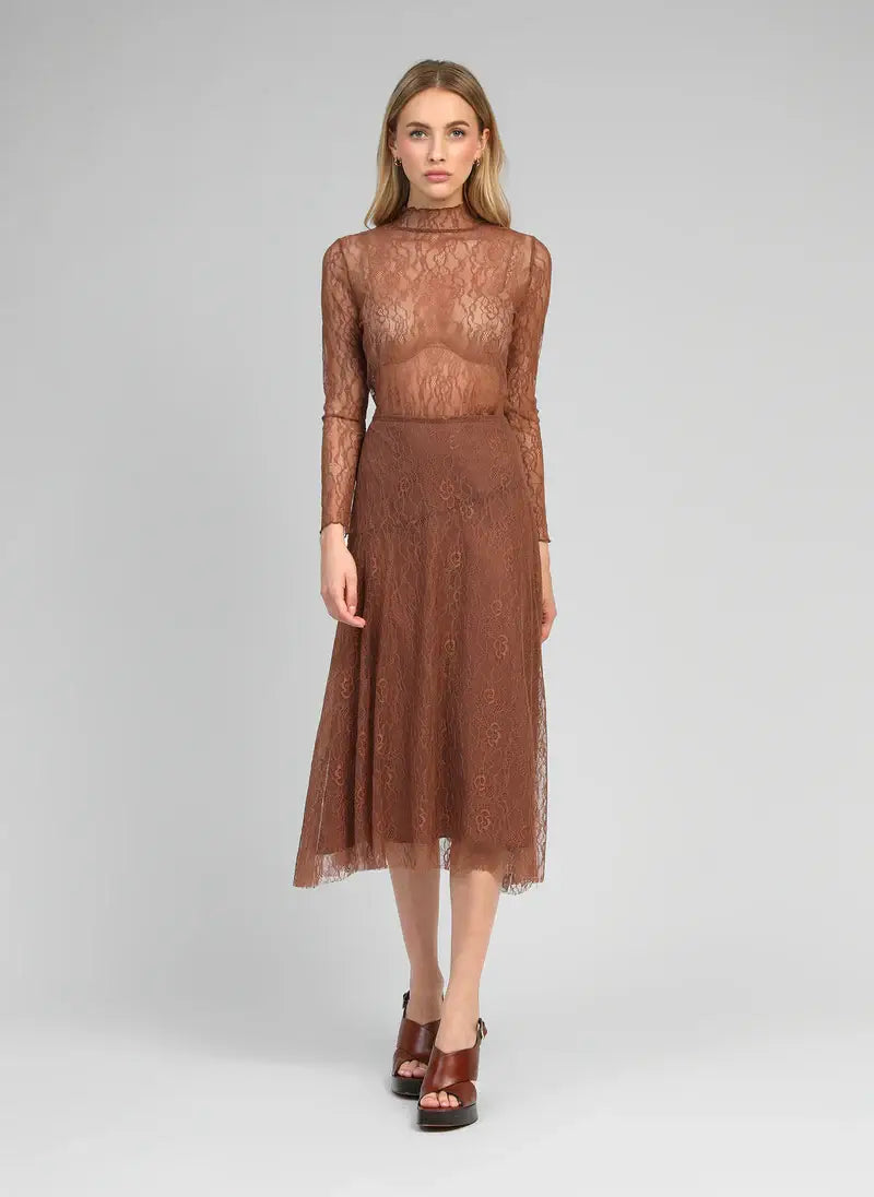 Juney Midi Skirt Hazelnut