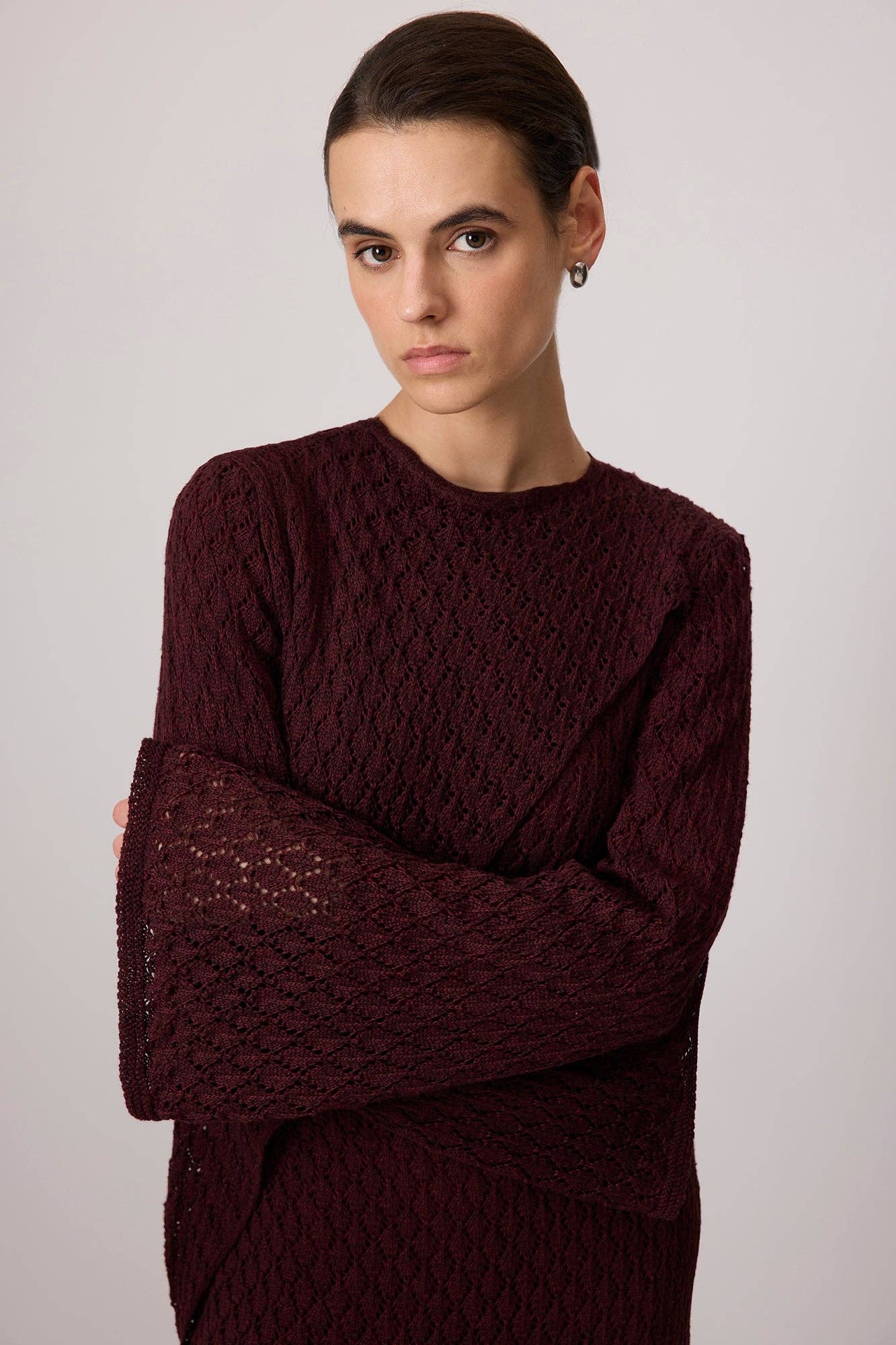 Mira Knit Dress Wine