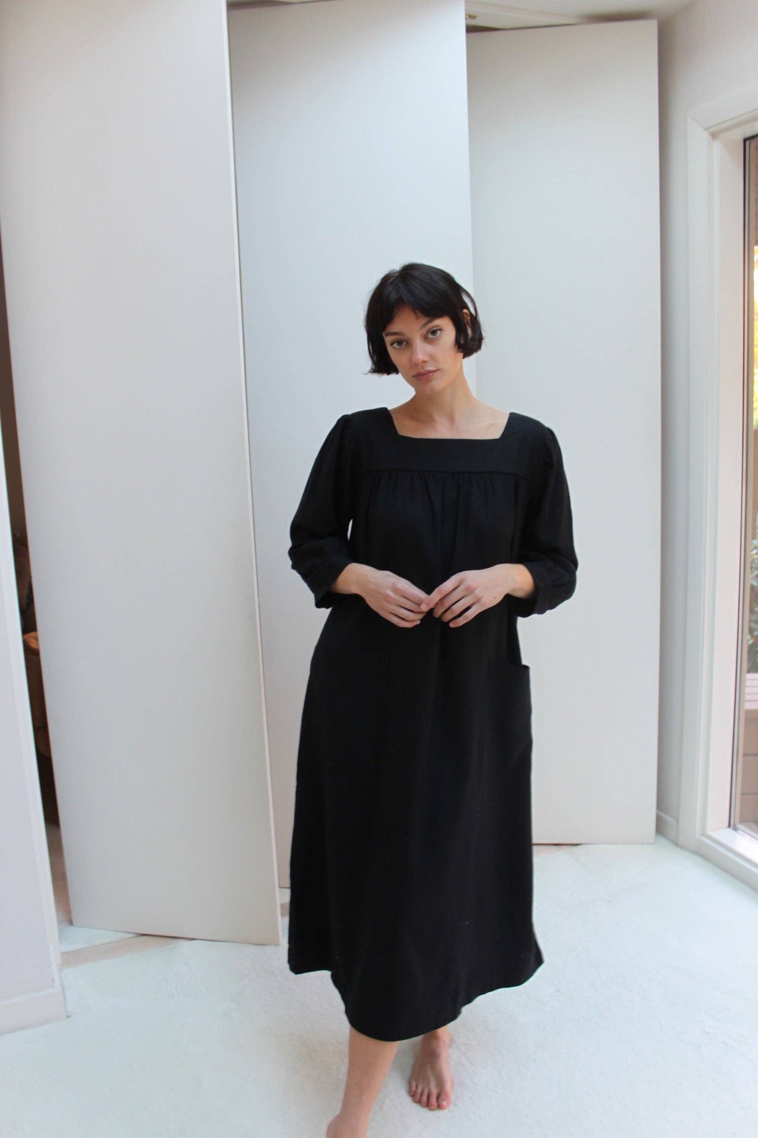 Eunice Raw Silk Muumuu - multi