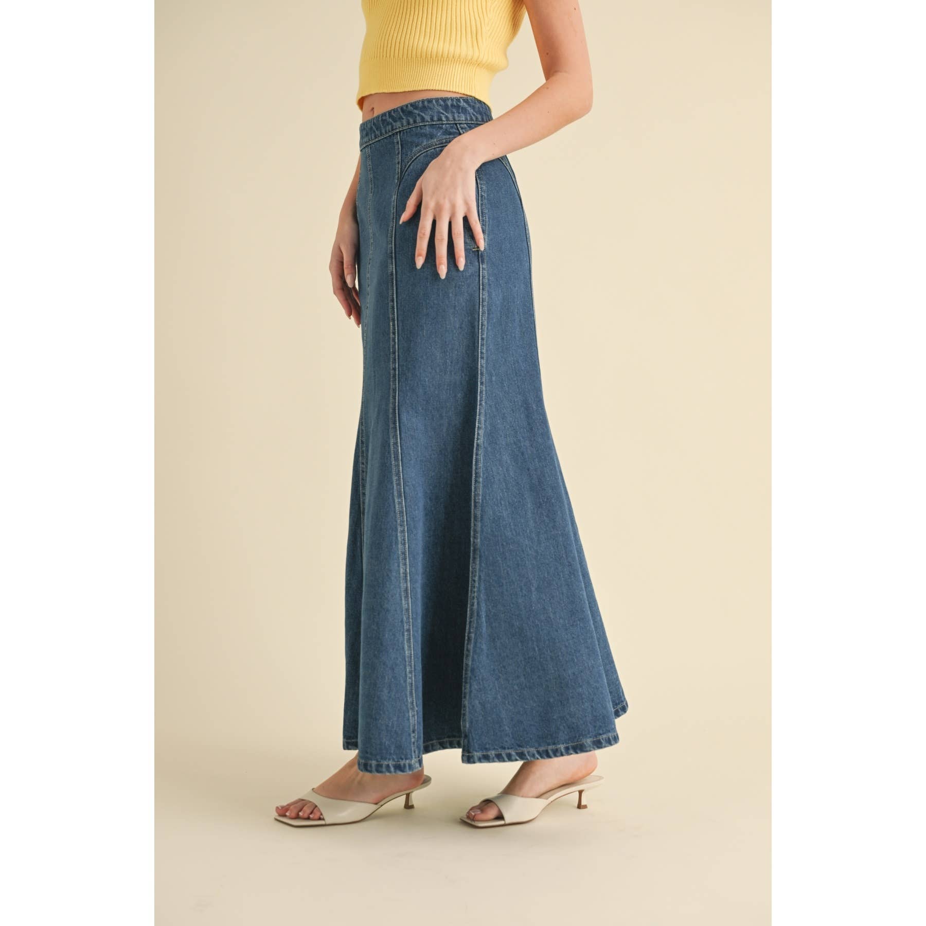 Camelia Denim Skirt - Medium wash
