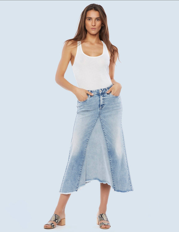 Selma Denim Skirt - Surf Blue