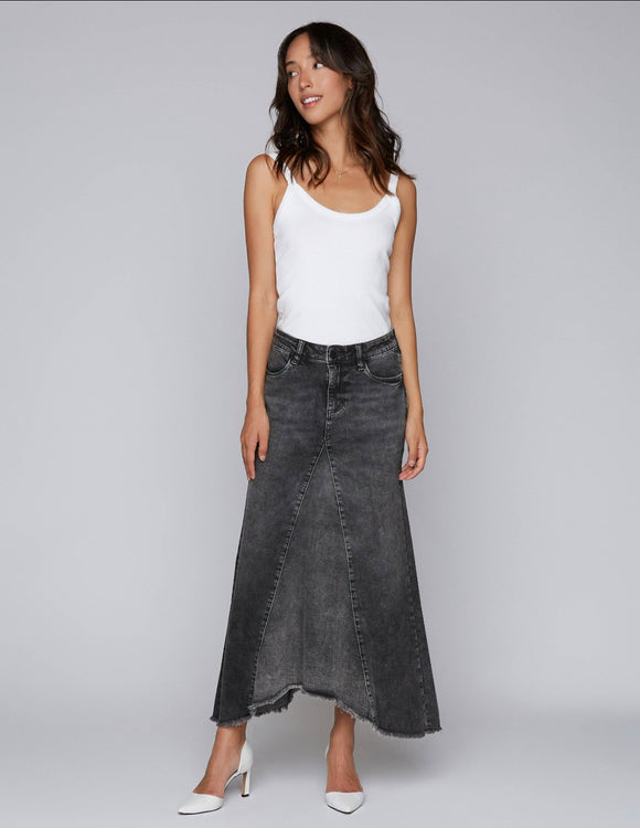Selma Denim Skirt - Grey