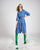 Bubble sleeve dress - blue