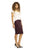Burgundy Wax Pencil Skirt