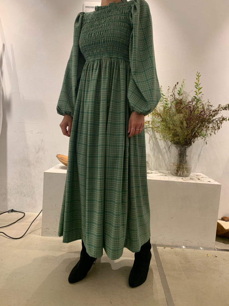 Romy Gingham Dress - Green