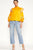 Ella Scalloped Embroidered Top - marigold